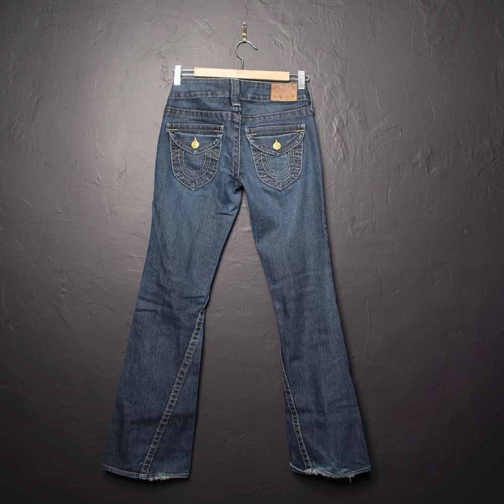 True Religion Straight Leg Leather Label Jeans 26